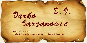 Darko Varzanović vizit kartica